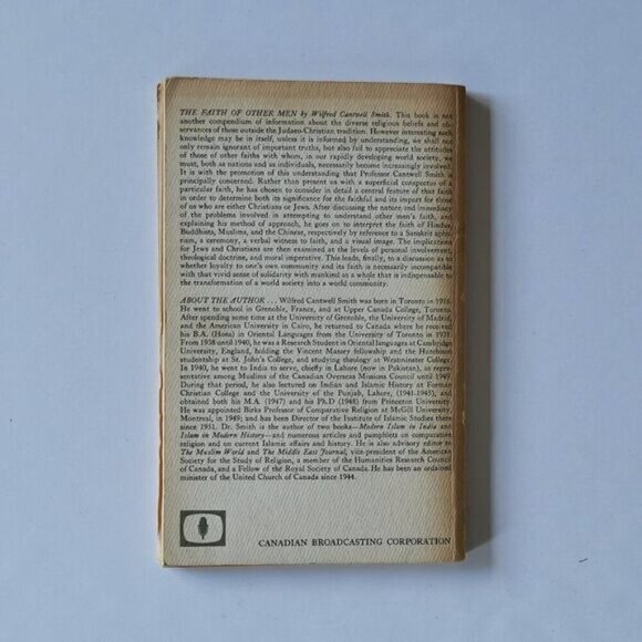 1962 The Faith of Other Men Book Wilfred C. Smith, CBC Radio Talk Religious - Picture 3 of 10